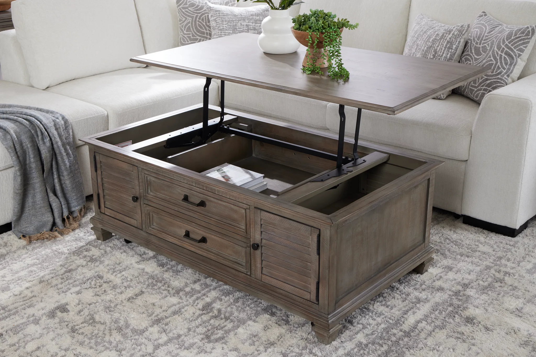 Sonoma Light Tone Lift Coffee Table