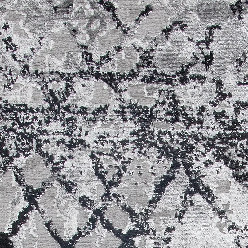 BLACK Venice Black 8x10 Area Rug