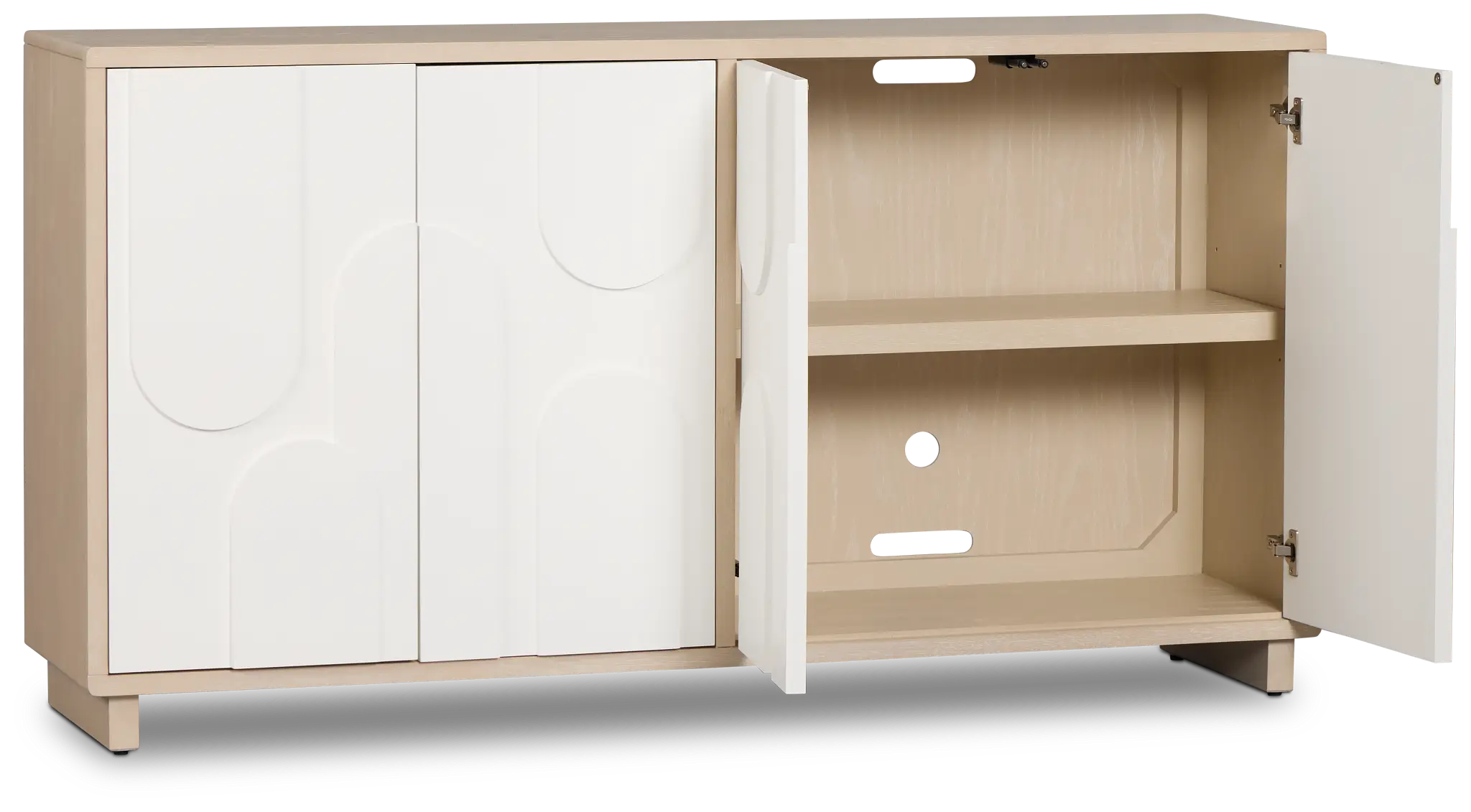 Wantari Two-tone 4 Door Credenza Wantari Two-tone 4 Door Credenza