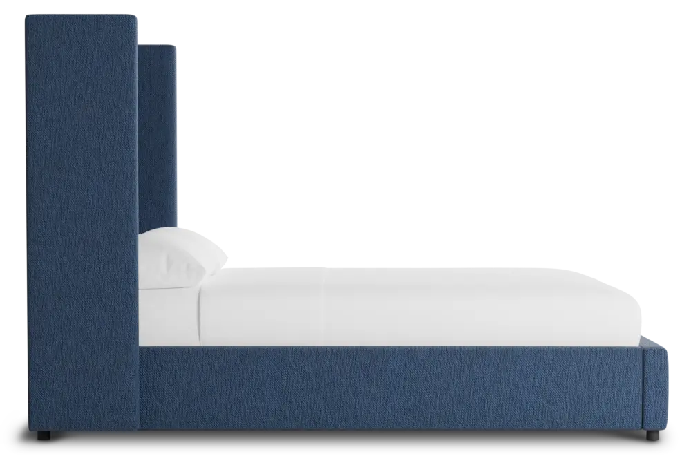 Captiva Revenue Dark Blue 60" Upholstered Shelter Bed Captiva Revenue Dark Blue 60" Upholstered Shelter Bed