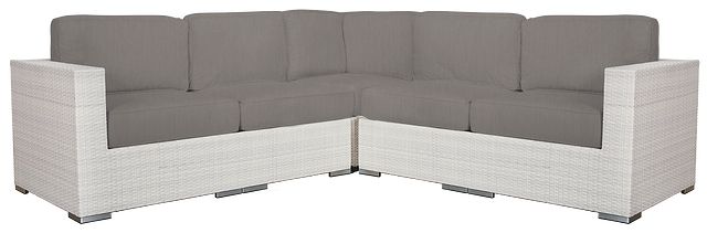 Biscayne Gray Small Two-arm Sectional