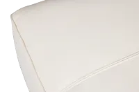 Blanca White Leather Ottoman