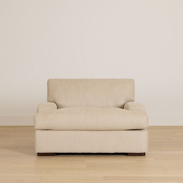 Alpha Beige Fabric Chair