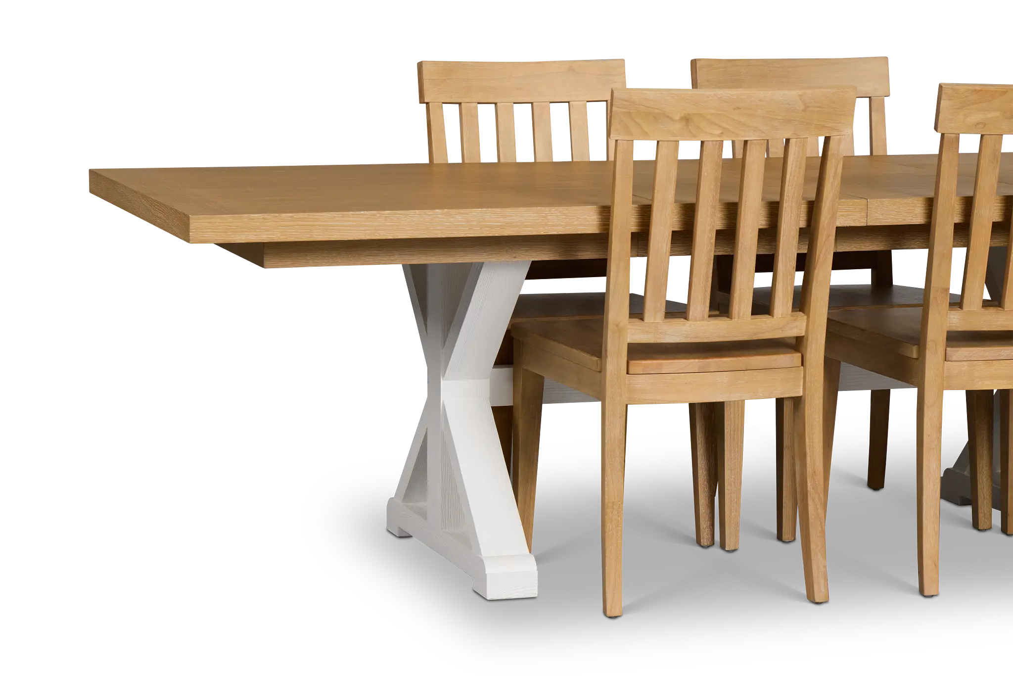 Nantucket Two-tone Rect Table & 4 Wood Chairs Nantucket Two-tone Rect Table & 4 Wood Chairs