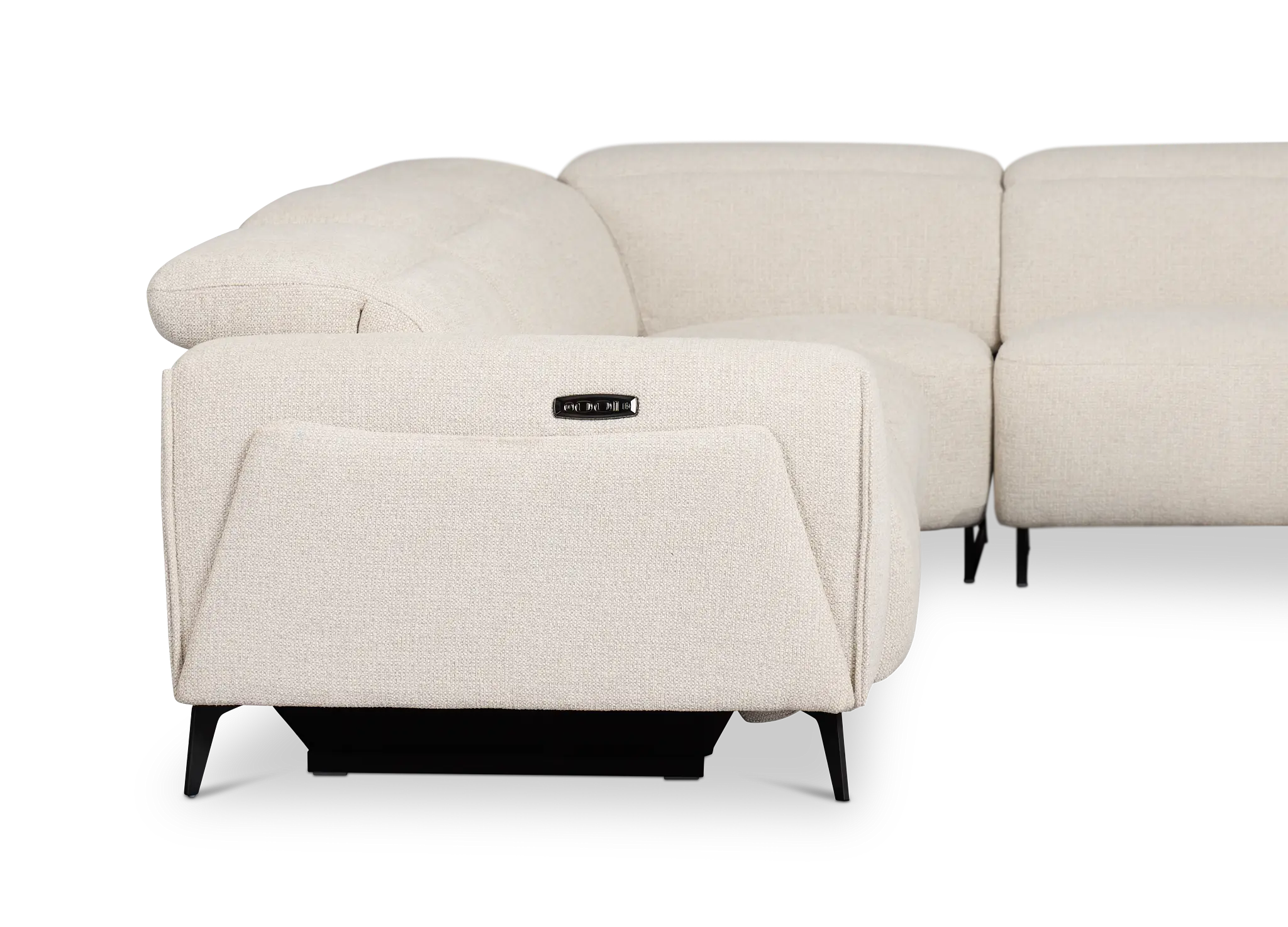 Reyna Light Beige Fabric Medium Dual Power 2-arm Reclining Sectional Reyna Light Beige Fabric Medium Dual Power 2-arm Reclining Sectional