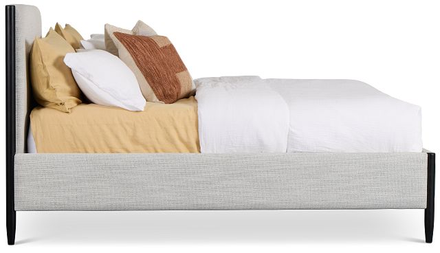 Stockton Black Uph Panel Bed