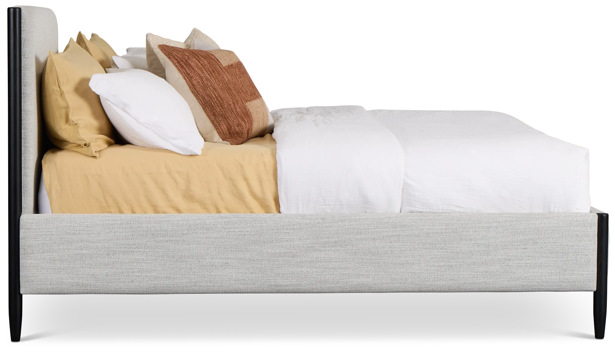 Stockton Black Uph Panel Bed