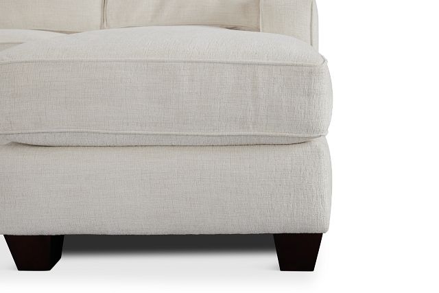 Andie White Fabric Medium Right Chaise Sectional