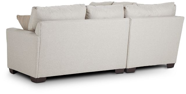 Sadie Light Gray Fabric Small Two-arm Sectional