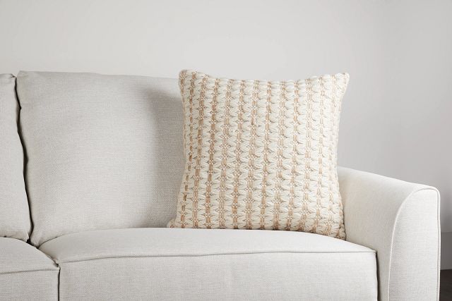 Lucky Beige 22" Accent Pillow