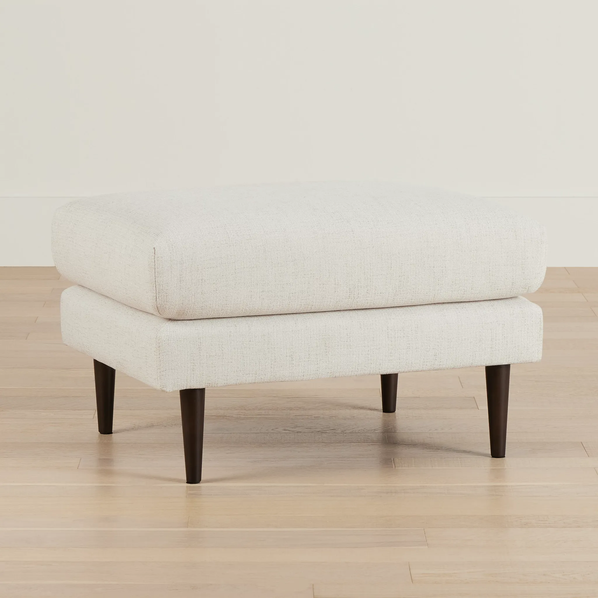 Easton Light Beige Fabric Ottoman
