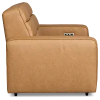Sawyer Light Brown Micro 2-piece Modular Power Reclining Sofa