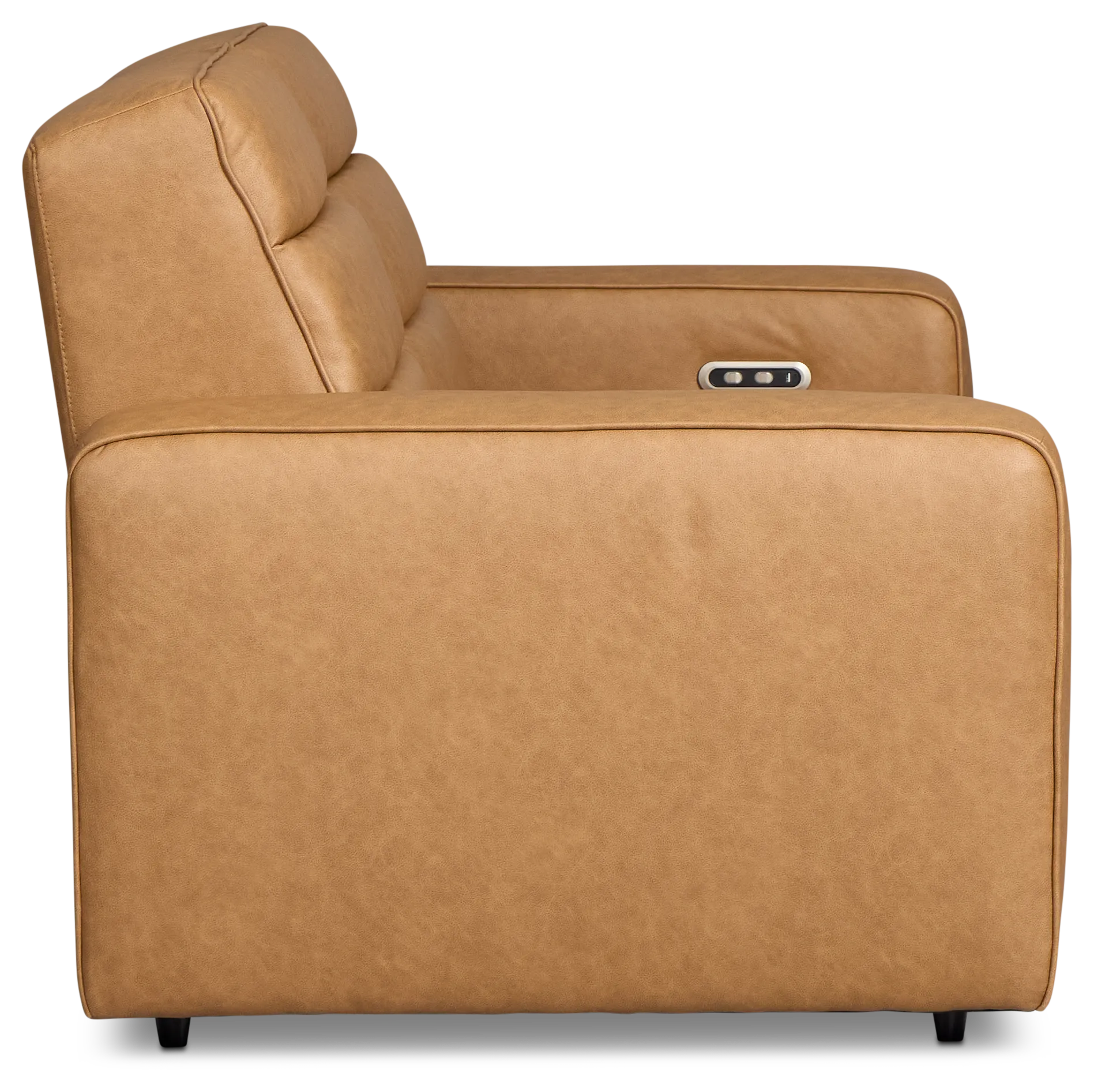 Sawyer Light Brown Micro 2-piece Modular Power Reclining Sofa
