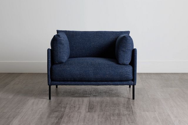 Oliver Dark Blue Fabric Chair