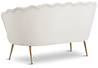 Lily Light Gray Velvet Loveseat