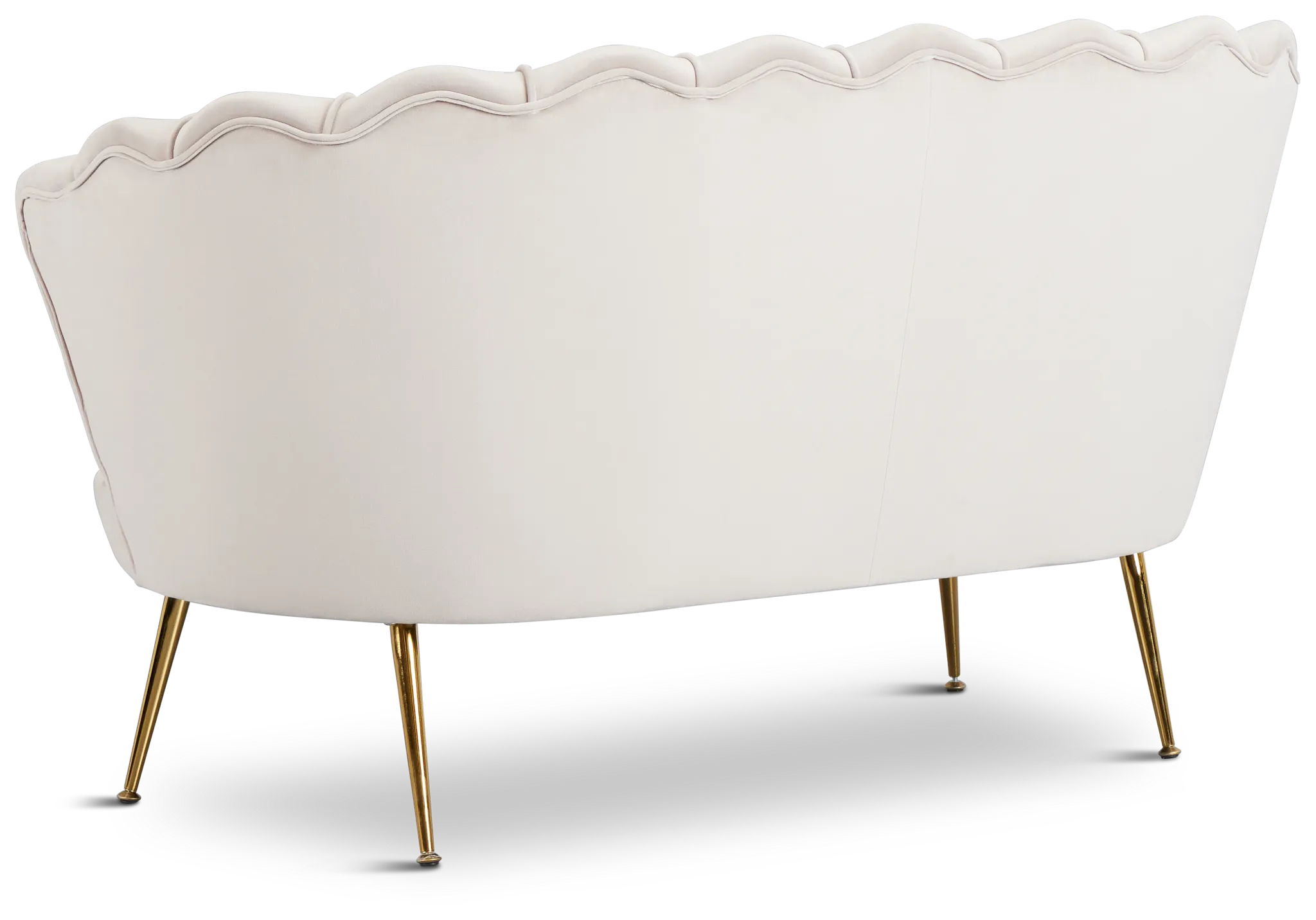 Lily Light Gray Velvet Loveseat