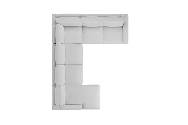 Edgewater Suave White Medium Left Chaise Sectional