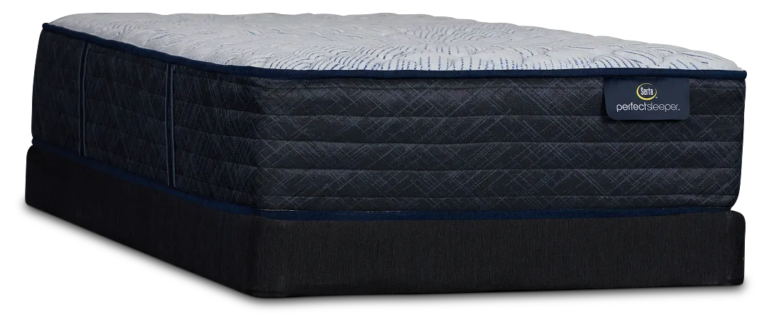 Serta Perfect Sleeper Blue Lagoon Nights Firm Low-profile Mattress Set
