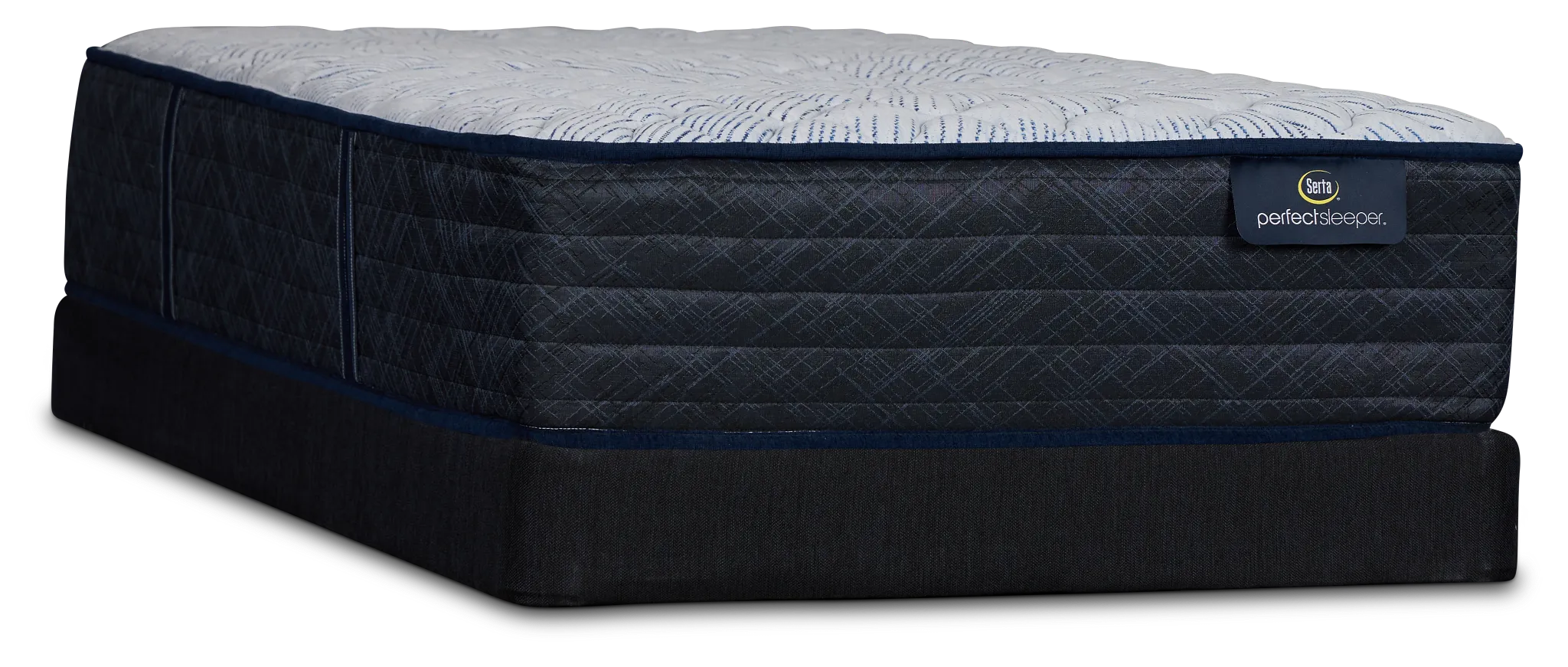Serta Perfect Sleeper Blue Lagoon Nights Firm Low-profile Mattress Set