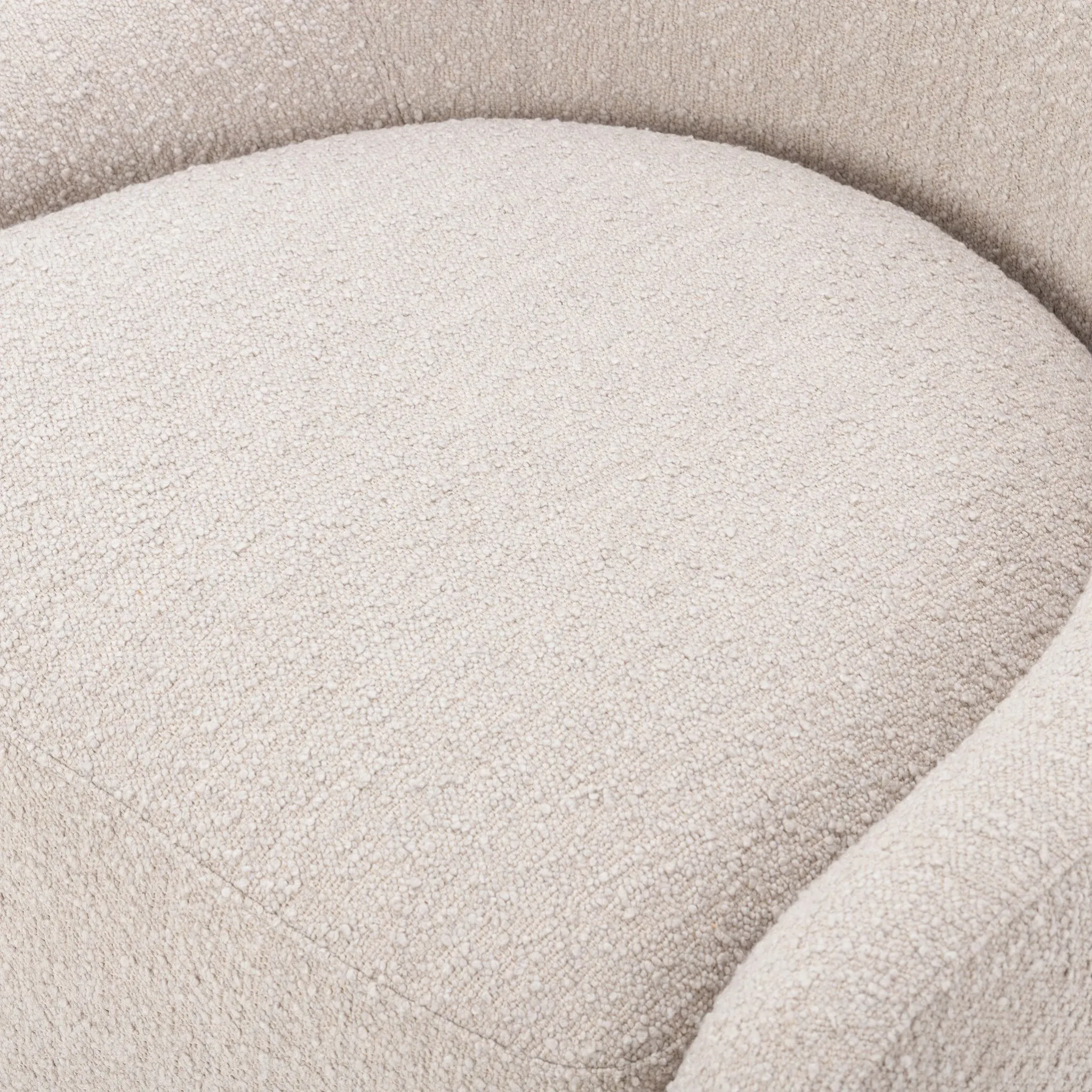 Lenin Light Beige Fabric Swivel Accent Chair