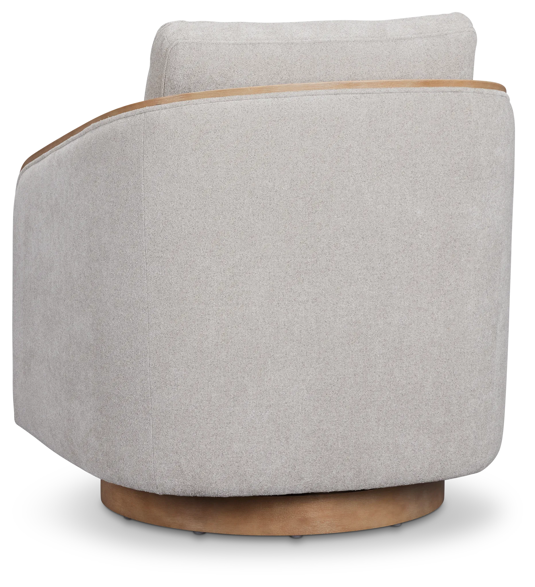 Campbell Light Gray Fabric Swivel Accent Chair