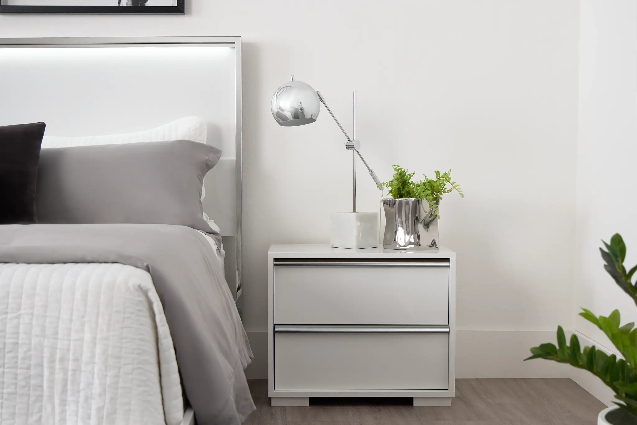 Doral White Nightstand Doral White Nightstand