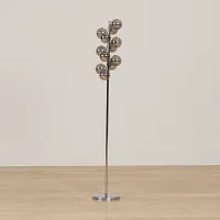 Stevie Silver Glass Floor Lamp