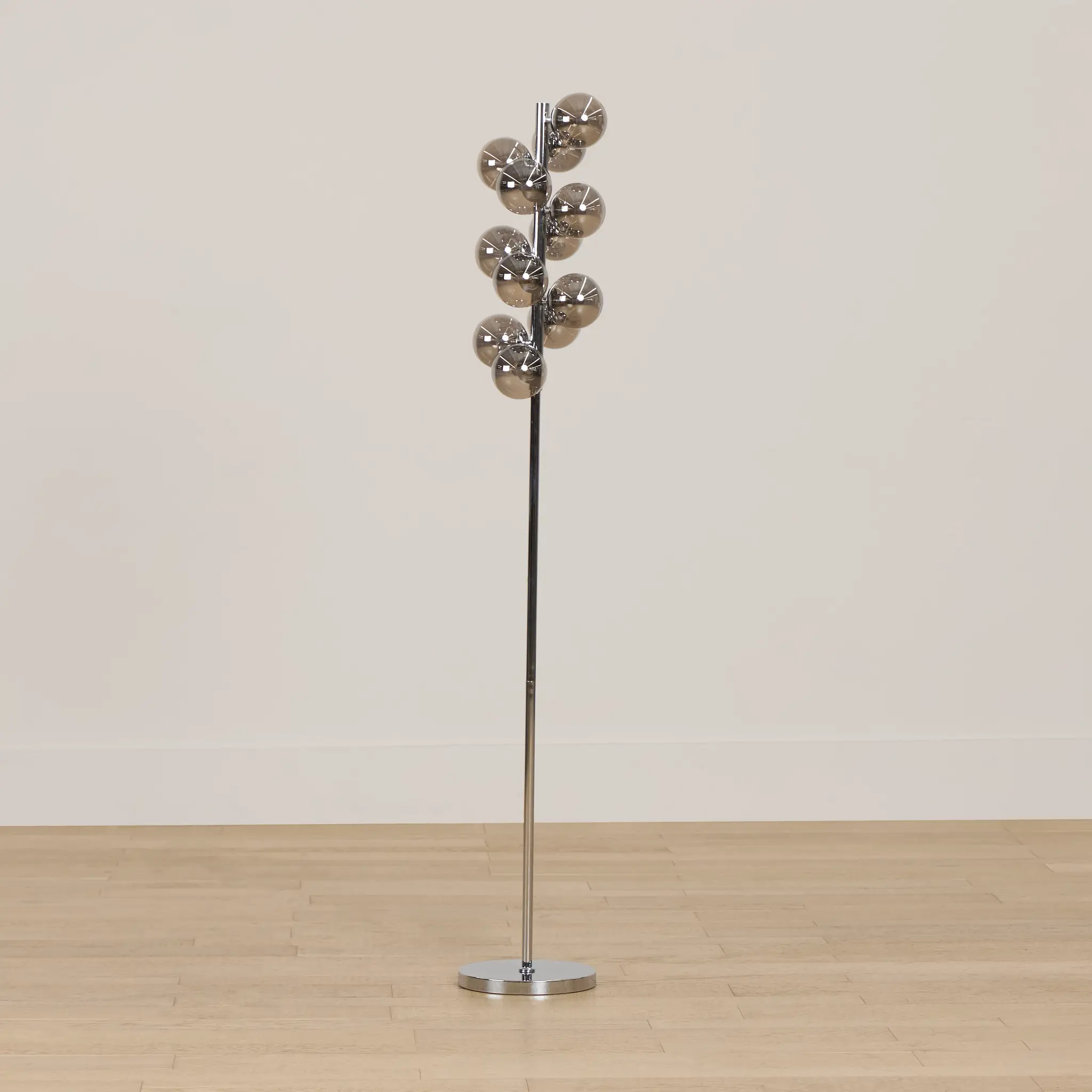 Stevie Silver Glass Floor Lamp Stevie Silver Glass Floor Lamp