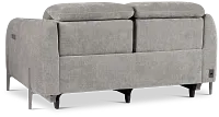 Zuri Gray Velvet Power Reclining Loveseat W/ Power Headrest