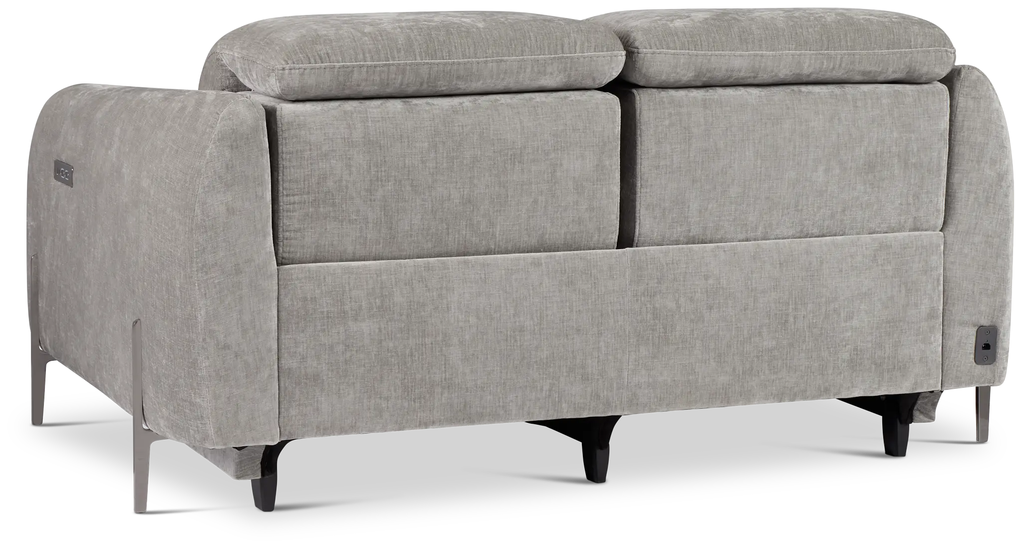 Zuri Gray Velvet Power Reclining Loveseat W/ Power Headrest Zuri Gray Velvet Power Reclining Loveseat W/ Power Headrest