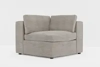 Destin Victory Gray Fabric Corner Chair