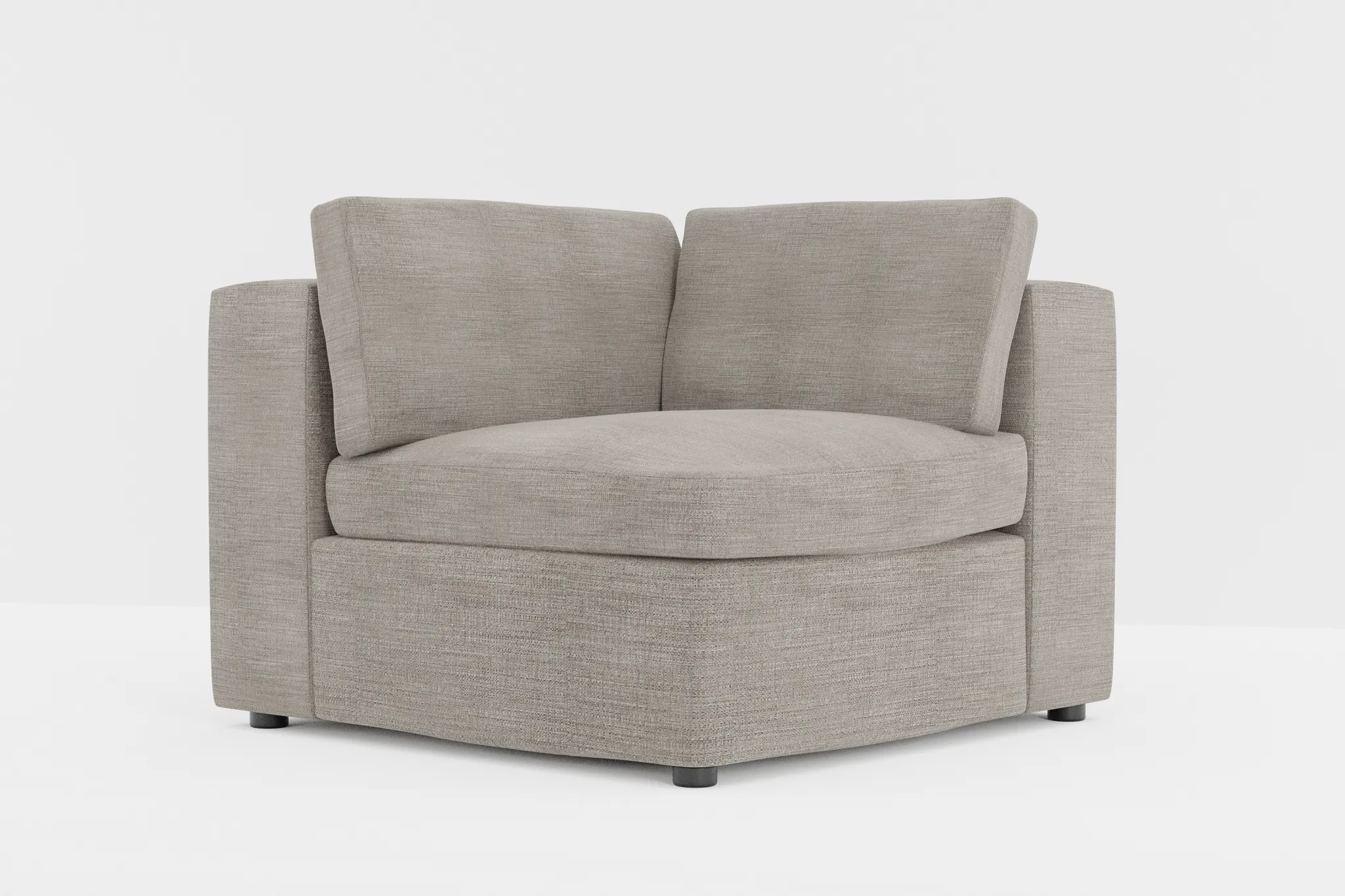 Destin Victory Gray Fabric Corner Chair
