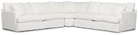 Marren White Fabric Large Two-arm Sectional