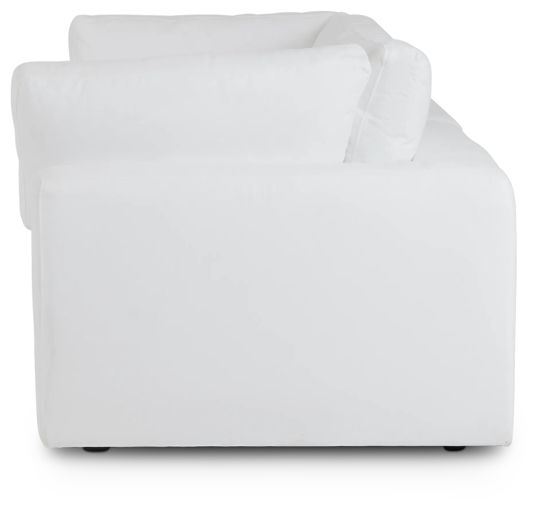 Grant White Fabric 2-piece Modular Sofa