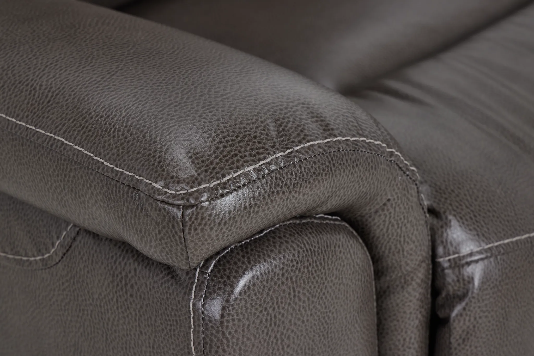 Toby Dark Taupe Micro Power Recliner With Power Headrest
