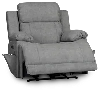 Benson Gray Micro Power Recliner