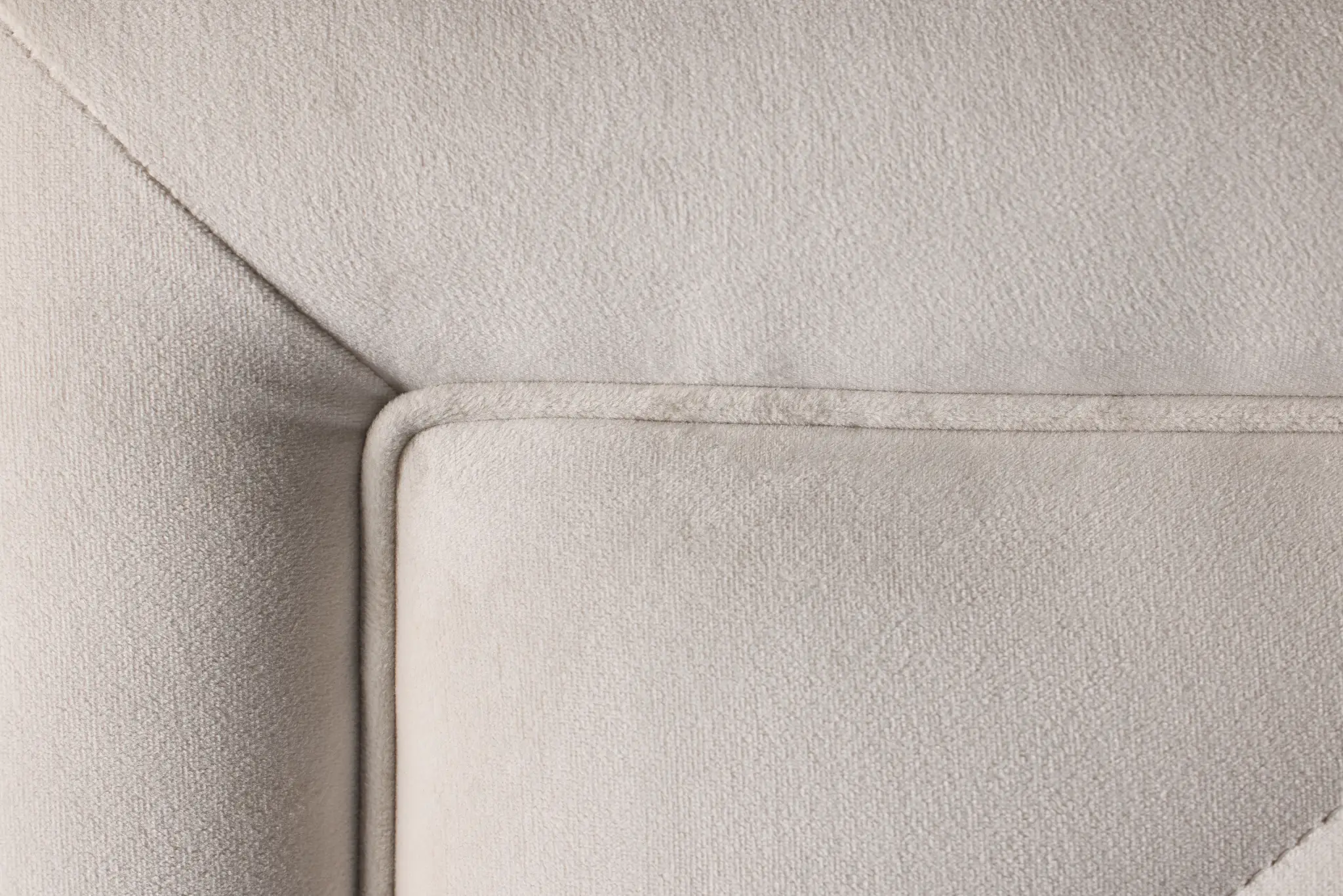 Collin Beige Velvet Platform Bed Collin Beige Velvet Platform Bed