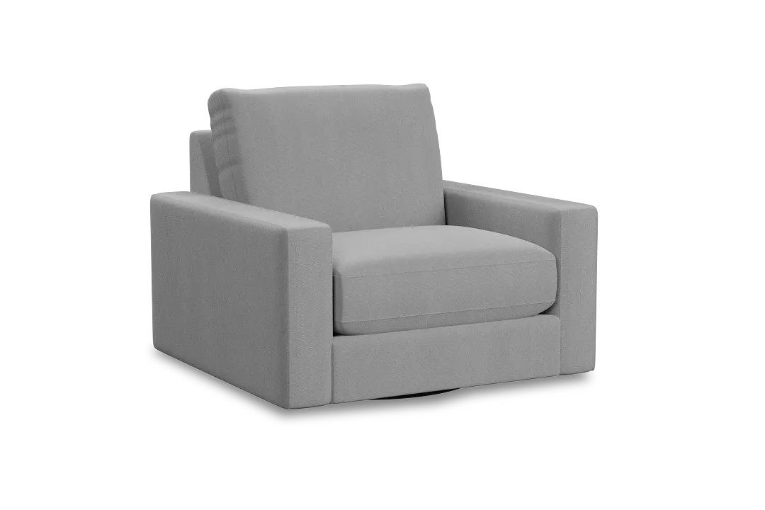 Edgewater Delray Light Gray Swivel Chair