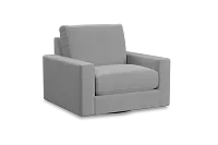 Edgewater Delray Light Gray Swivel Chair