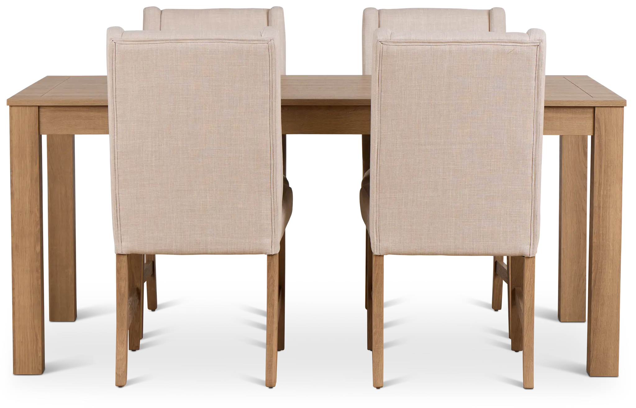 Delray Light Tone Rect Table & 4 Upholstered Chairs Delray Light Tone Rect Table & 4 Upholstered Chairs
