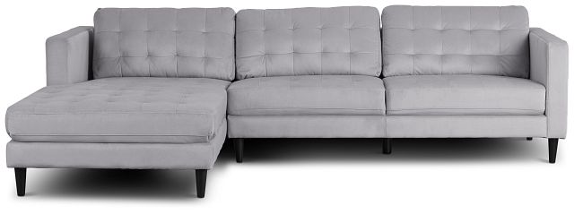 Shae Light Gray Micro Left Chaise Sectional (3)