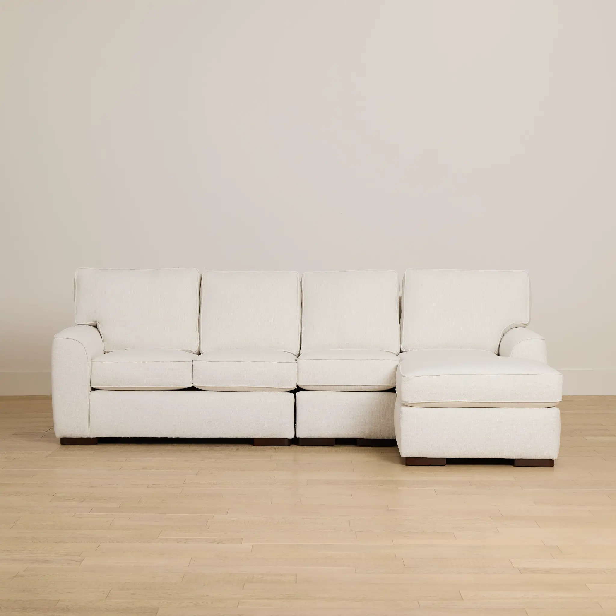 Sinclair Light Beige Fabric Small Right Chaise Sectional Sinclair Light Beige Fabric Small Right Chaise Sectional