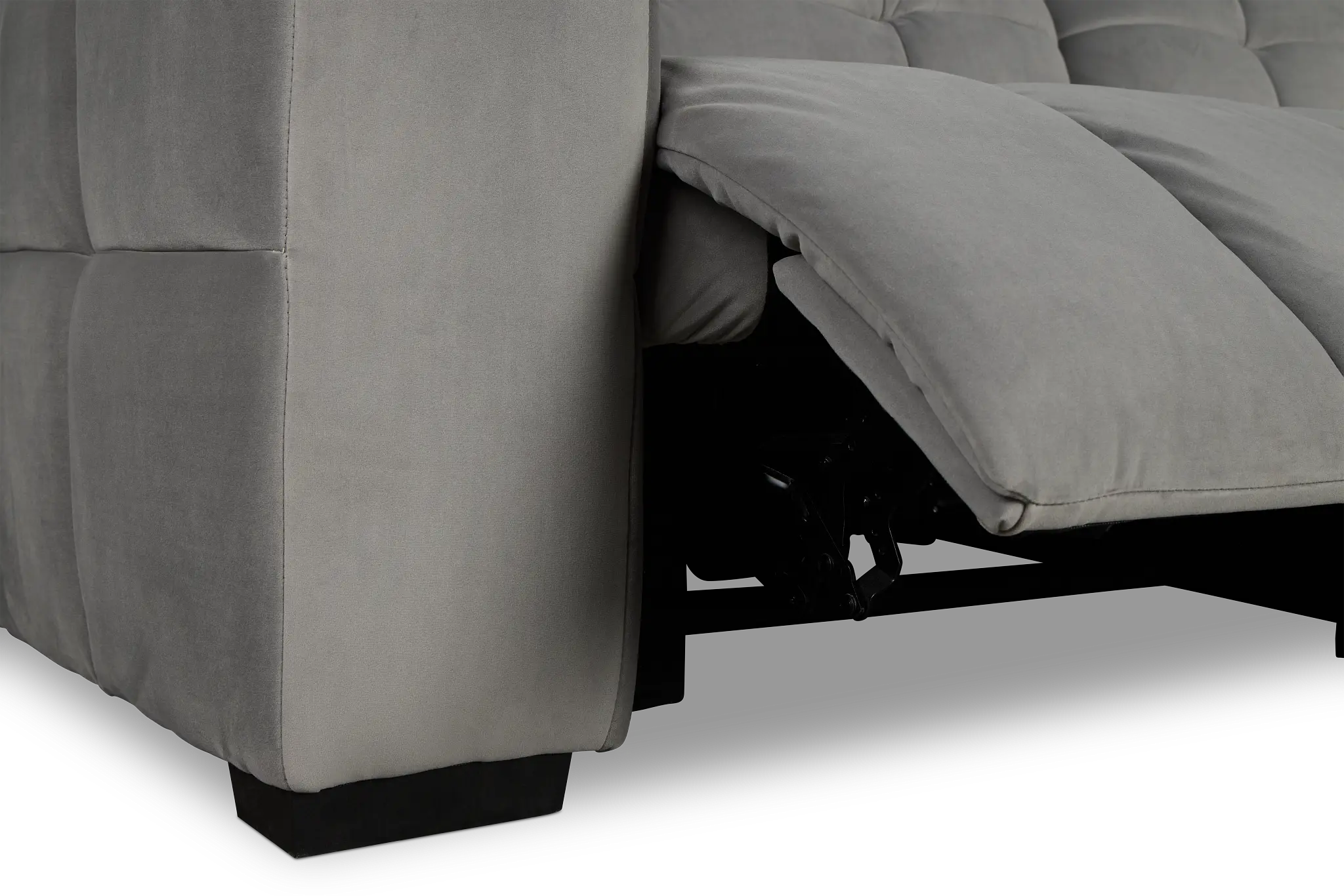 Gemma Light Gray Velvet Large Right Chaise Power Reclining Sectional Gemma Light Gray Velvet Large Right Chaise Power Reclining Sectional