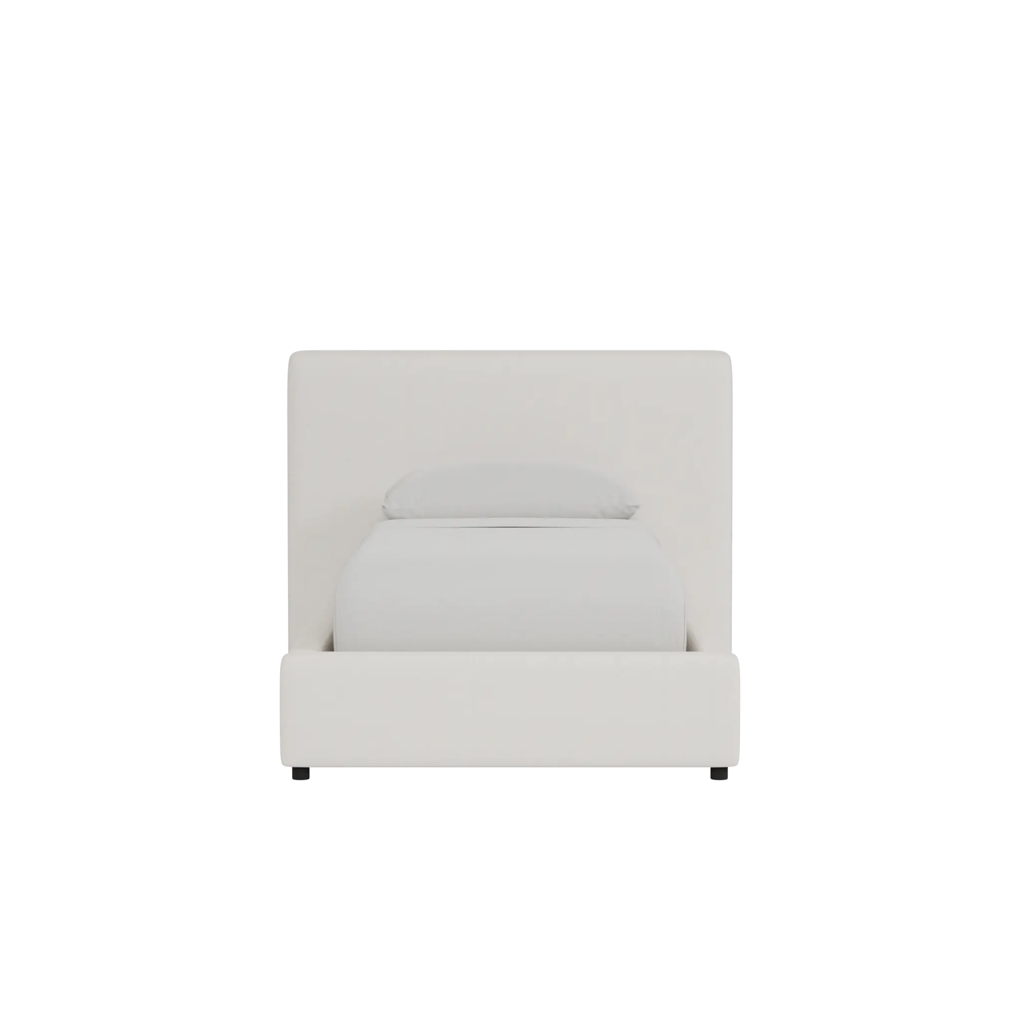 Grayton Sea Lane Dark Blue 44" Upholstered Platform Bed Grayton Sea Lane Dark Blue 44" Upholstered Platform Bed
