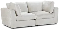 Oasis Light Beige Fabric 2 Piece Modular Sofa