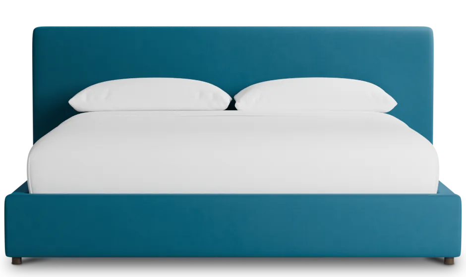 Grayton Joya Teal 44" Upholstered Platform Bed