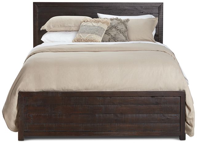 Seattle Dark Tone Wood Platform Bed