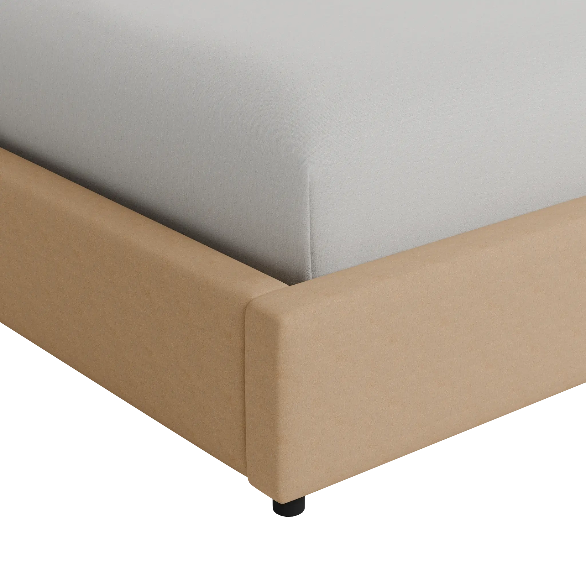 Grayton Merino Taupe 54" Upholstered Platform Bed Grayton Merino Taupe 54" Upholstered Platform Bed