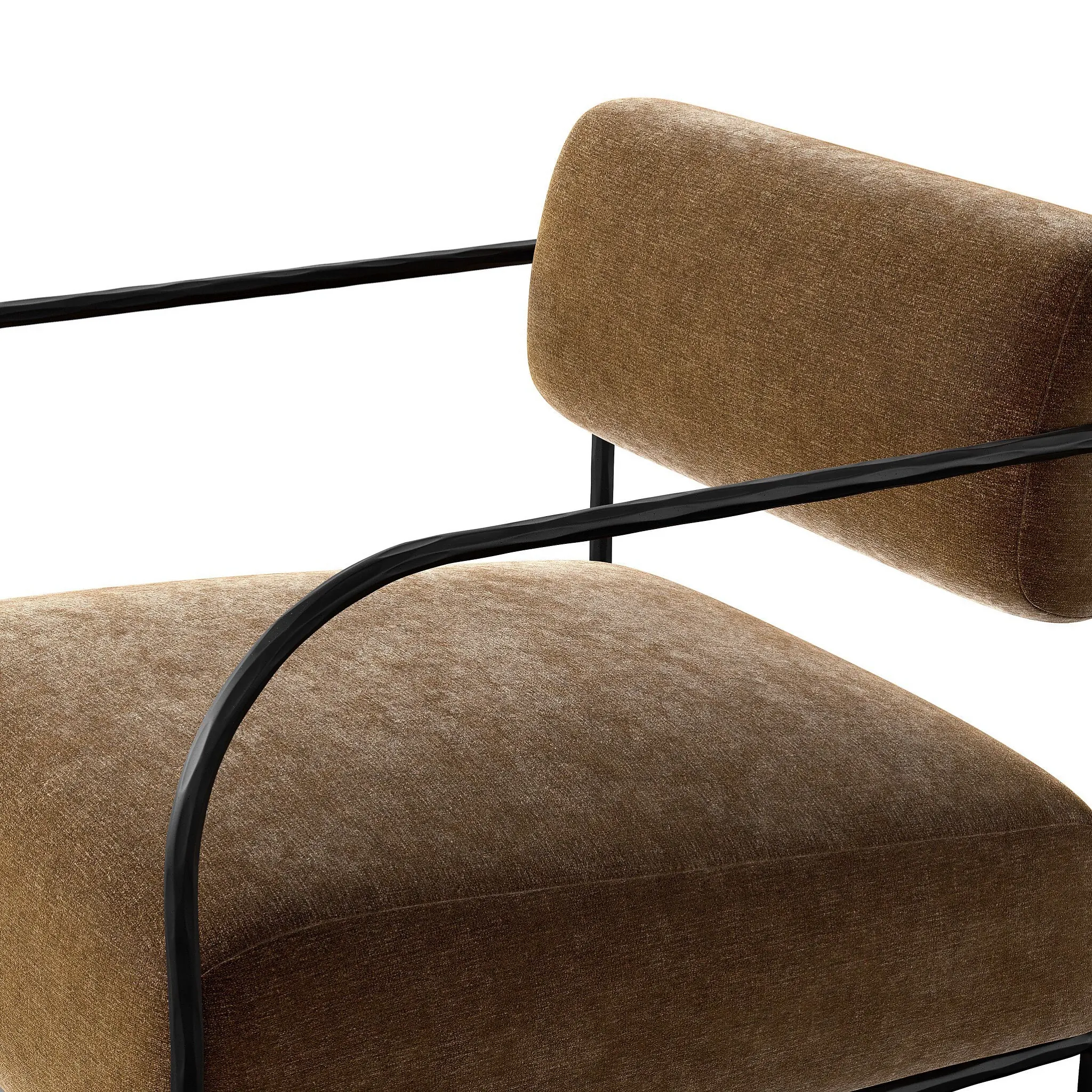 Four Hands Zoro Brown Velvet Accent Chair