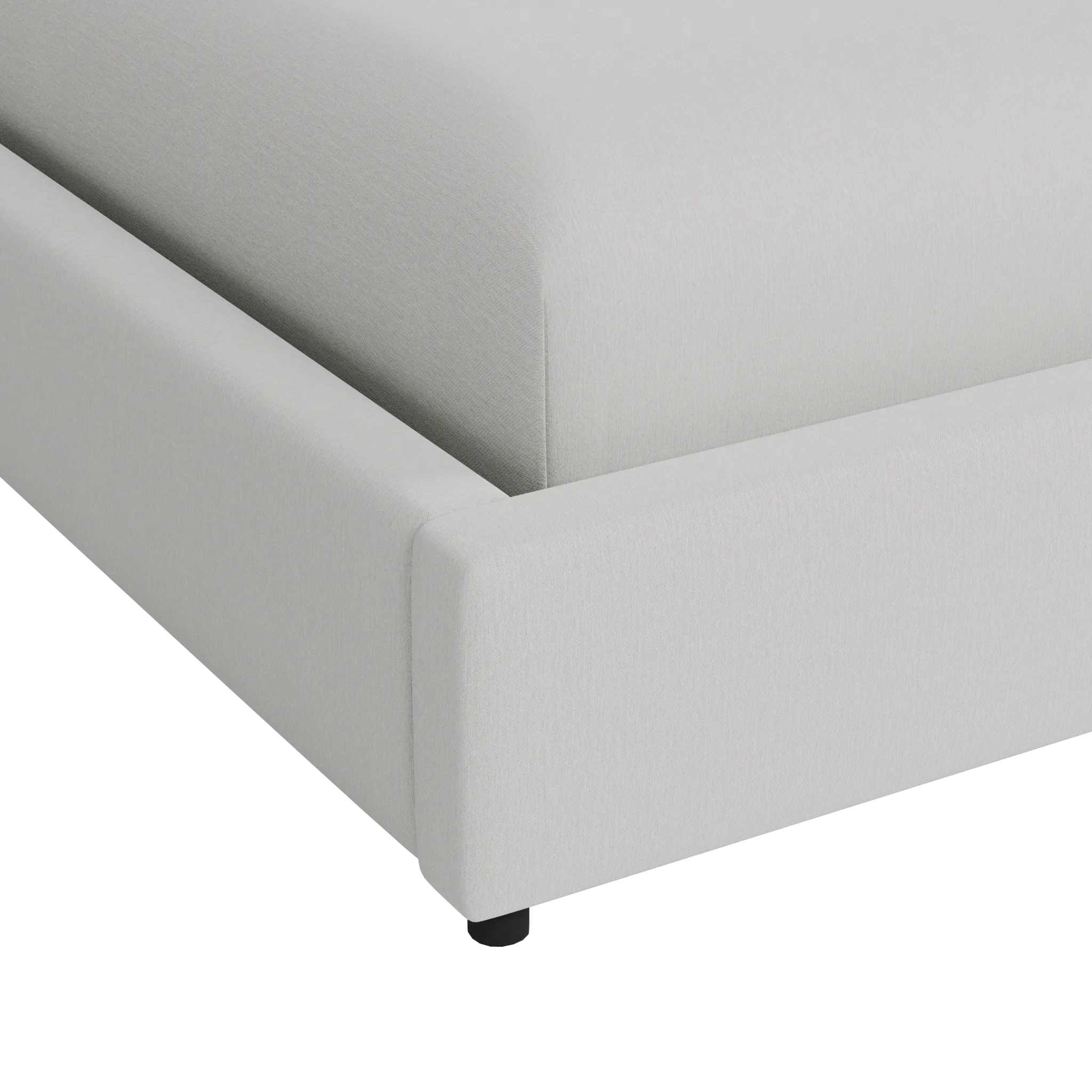 Grayton Delray Pewter 44" Upholstered Platform Bed